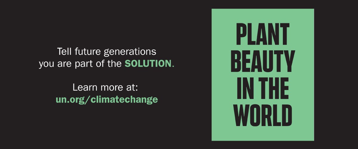 Plant beauty in the world. Learn more at un.org/climatechange