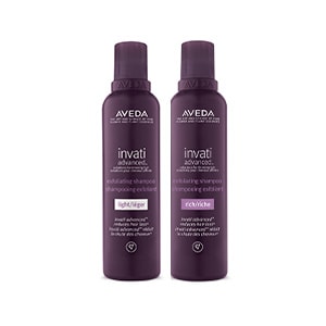 invati advanced exfoliating shampoo light and rich formulas