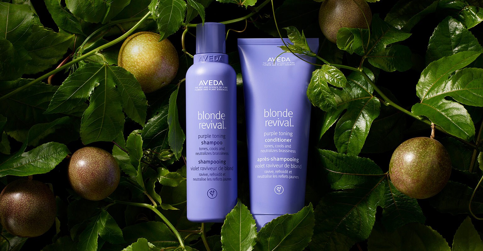 Blonde revival purple shampoo and conditioner is 96% naturally derived, vegan, cruelty-free, sulfate cleanser free & silicone fr