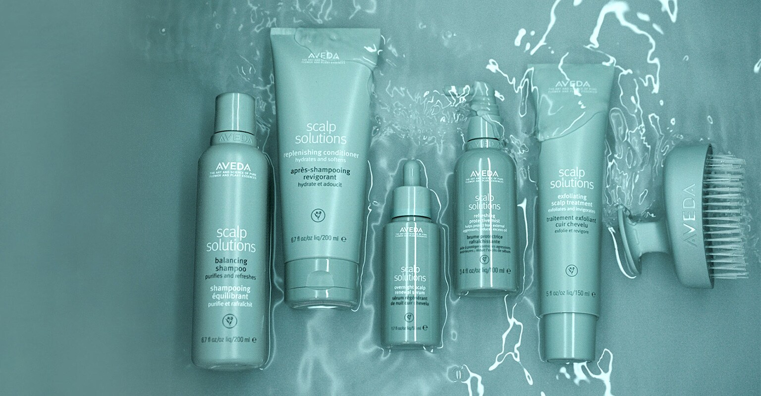 Shop Aveda's scalp solutions to fight signs of premature scalp ageing.