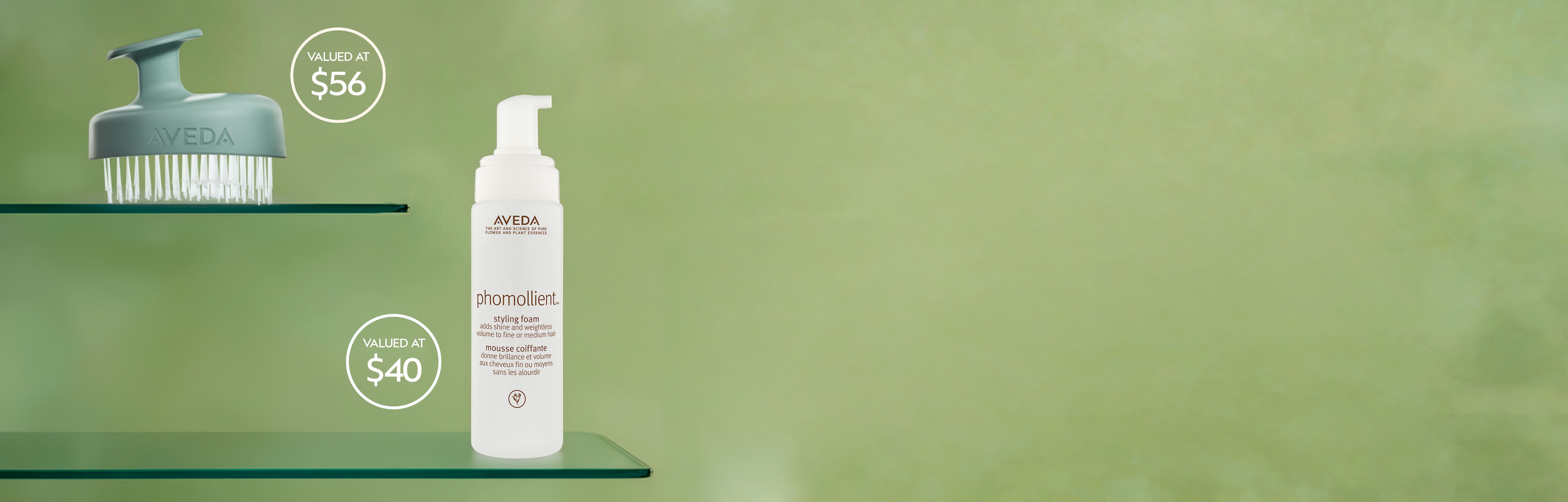 Spend $150+ & Receive A Phomollient Styling Foam​, Spend $180+ & receive Stimulating Scalp Massage Brush