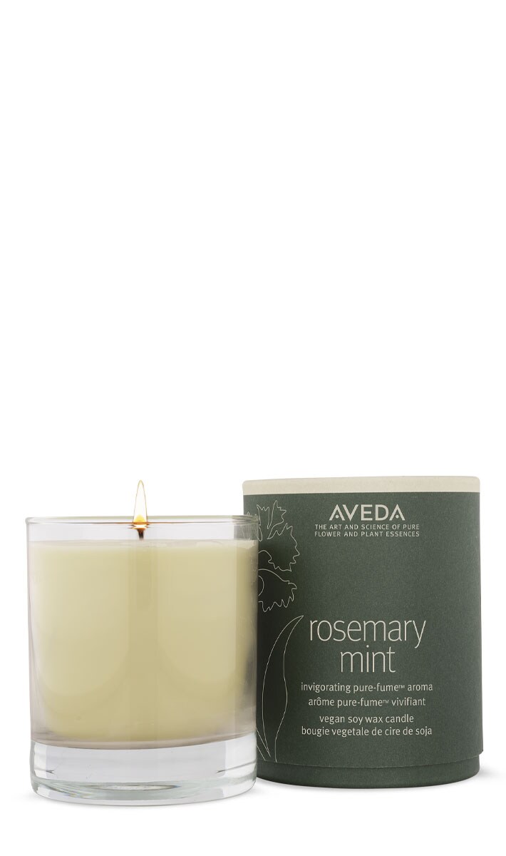 rosemary mint vegan soy wax candle